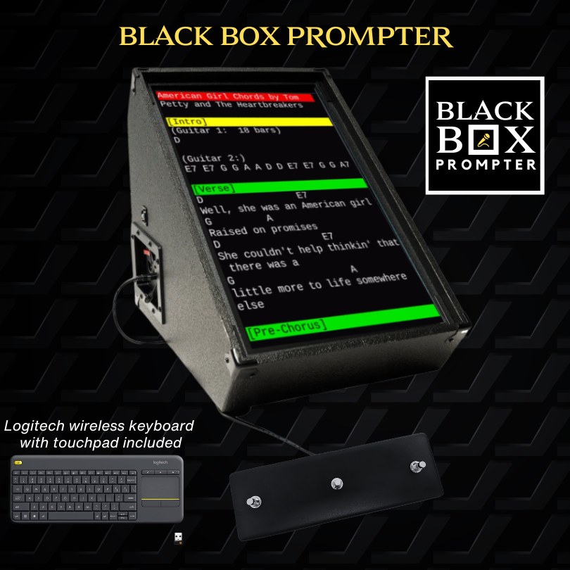 BLACK BOX Prompter keyboard and Heavy Metal Pedal