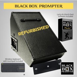 Refurbished BLACK BOX Prompter 24" (Incl. Shatter-Proof Shield, Heavy Metal Pedal & Hard Cover)
