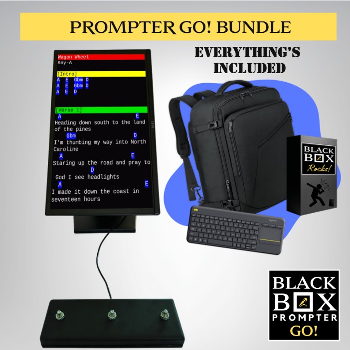 BLACK BOX Prompter GO! Bundle with Backpack