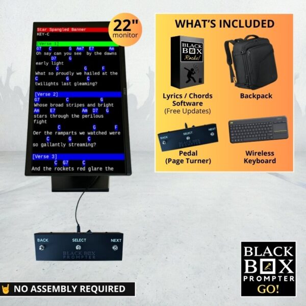 22" Prompter GO! Bundle with backpack