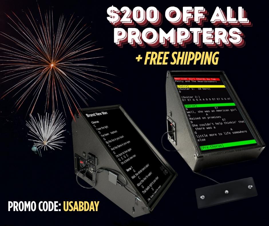 July 4th sale - $200 off all prompters