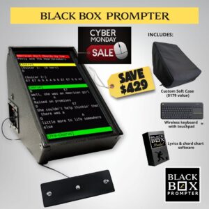 BLACK BOX Prompter 24" (Incl. Shatter-Proof Shield, Heavy Metal Pedal & Hard Cover)