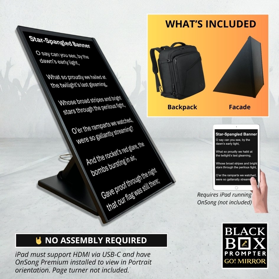 GO! Mirror Bundle (Includes Facade, Backpack) for OnSong Premium Customers