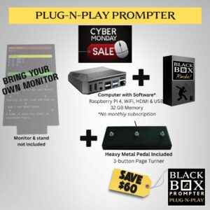 BLACK BOX Prompter Plug-n-Play (Bring Your Own Monitor)