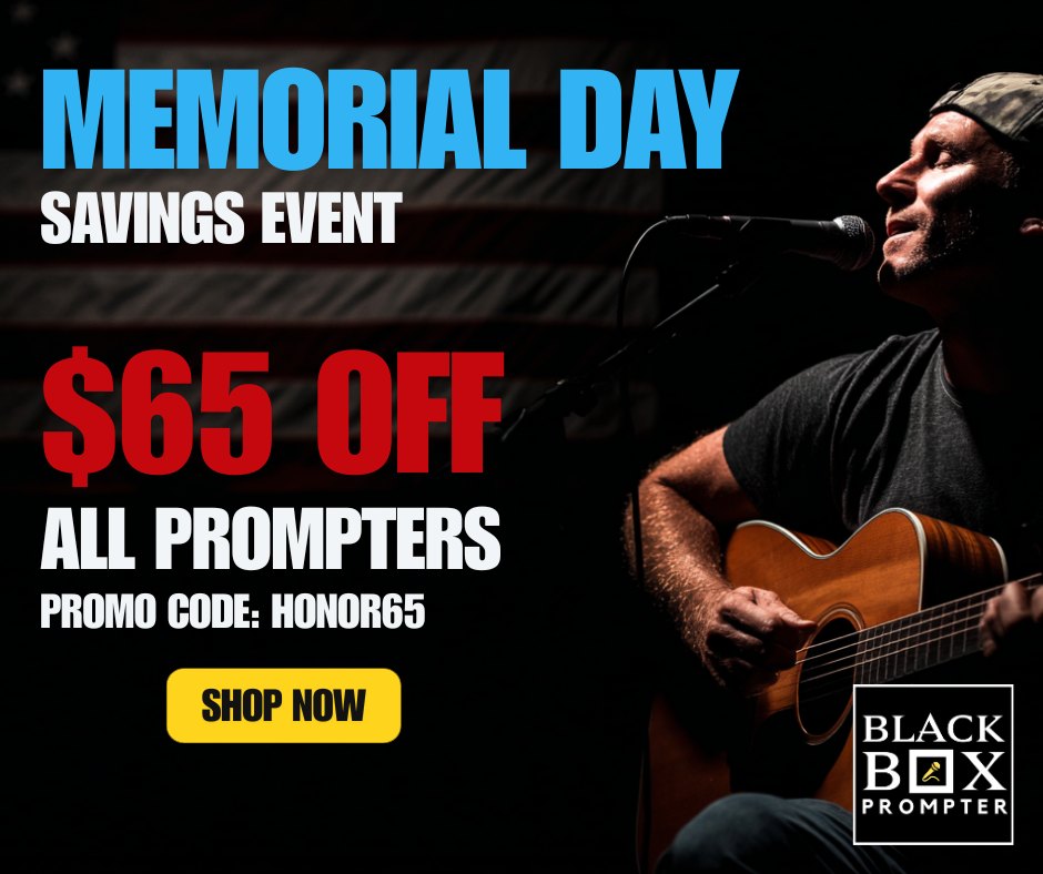 MEMORIAL DAY SALE $65 OFF PROMPTERS