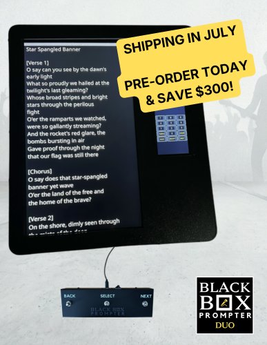 NEW! BLACK BOX Prompter DUO