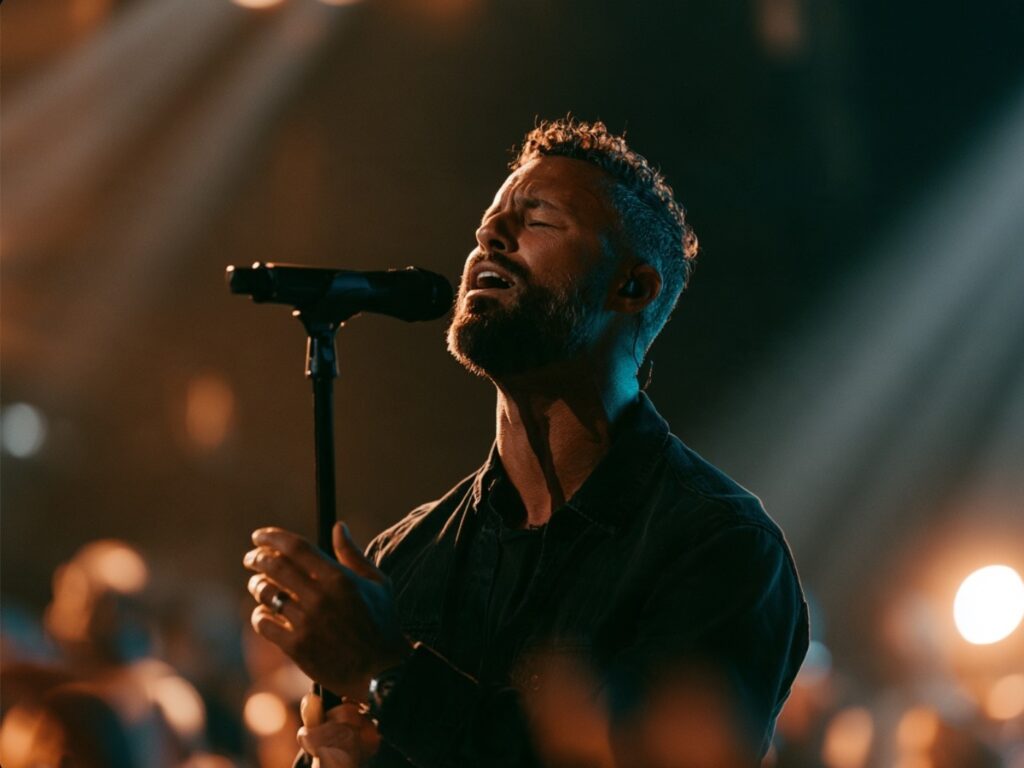 worship leader leading worship